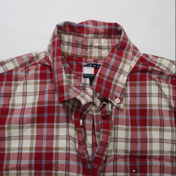 TOMMY HILFIGER Men’s Button Down Shirt Size Large - Picture 6 of 8